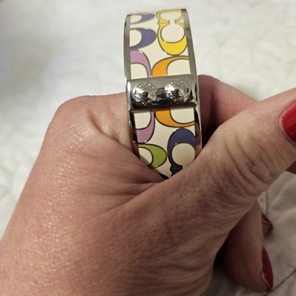 Coach Multi-Color Signature C Bangle Bracelet - Picture 9 of 11